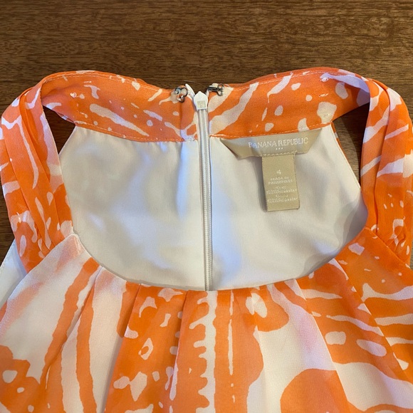 Banana Republic Orange and White Halter Top - Picture 2 of 6